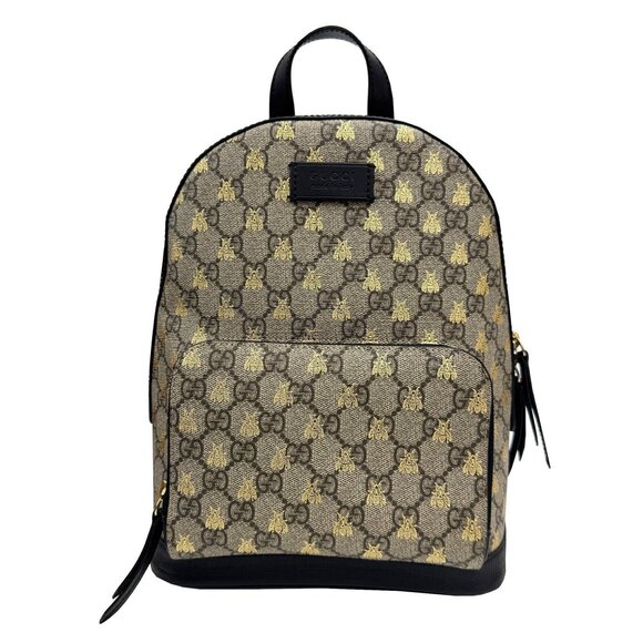 GUCCI Beige Coated Canvas Backpack - Picture 1 of 10